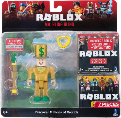 Action Collection - Mr. Bling Bling + Two Mystery Figure Bundle [Includes 3 Exclusive Virtual Items]